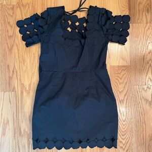 NWOT Anthropologie- Cutwork Mini Shift Dress